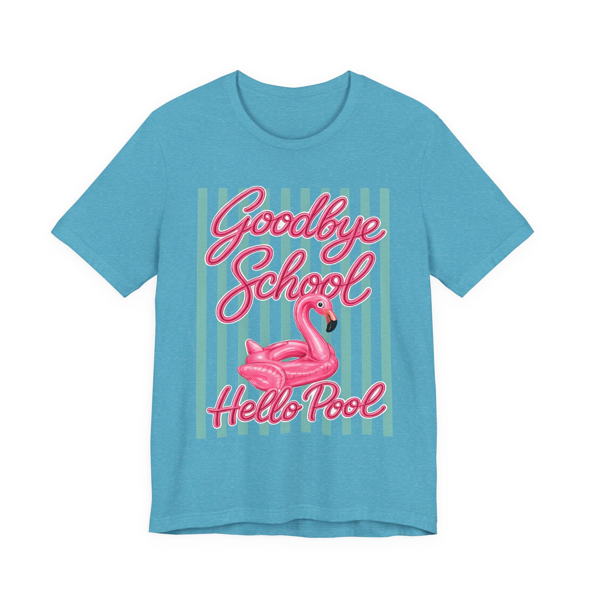 Goodbye School Hello Pool — Funny Summer Kids & Teacher Graphic Tee