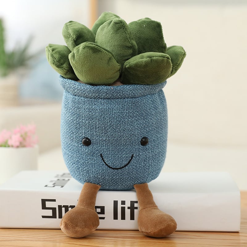 Smiling Tulip Plush Plant Decor — Cute Soft Flower Stuffed Toy