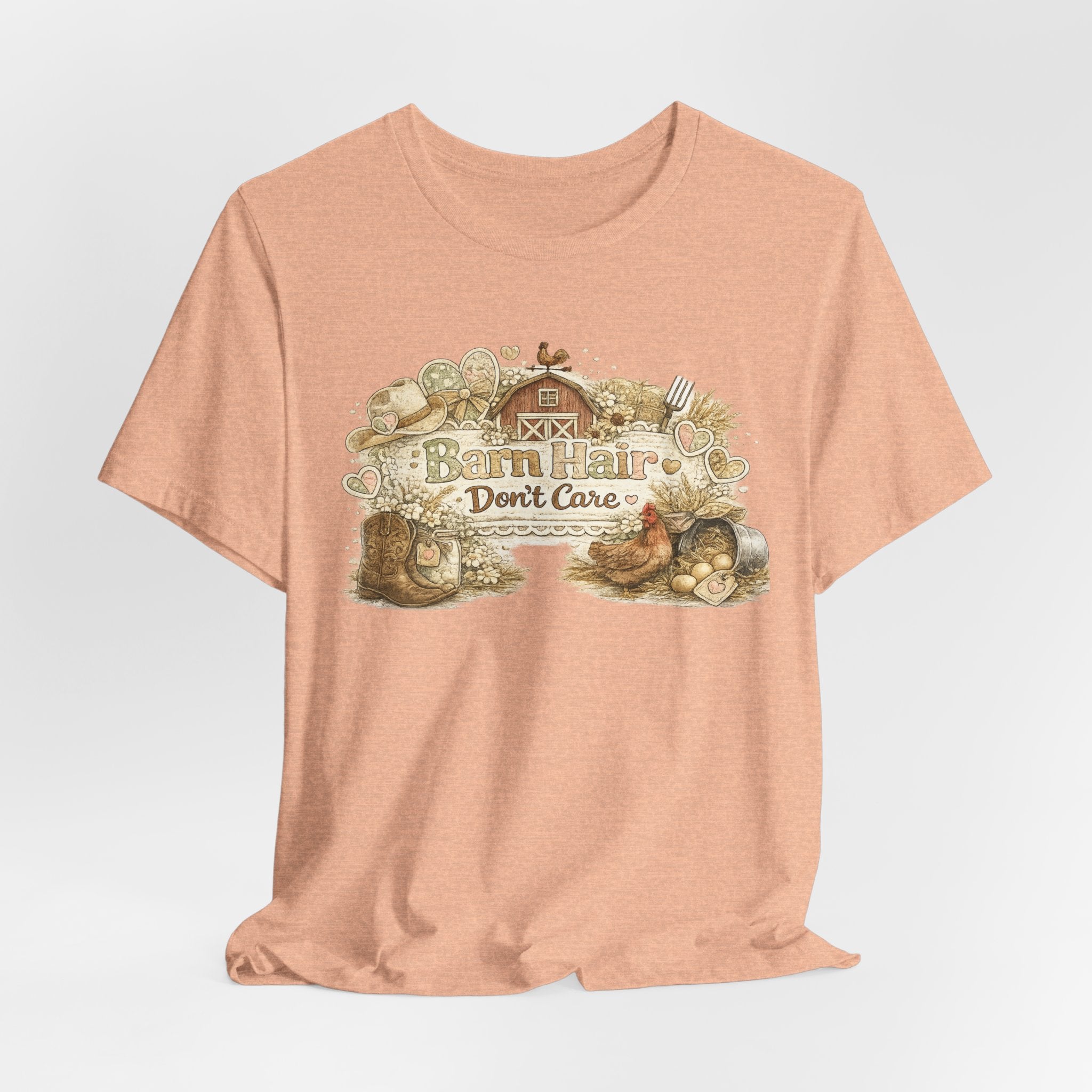 Barn Hair Don't Care — Funny Horse Girl & Country Women's Tee