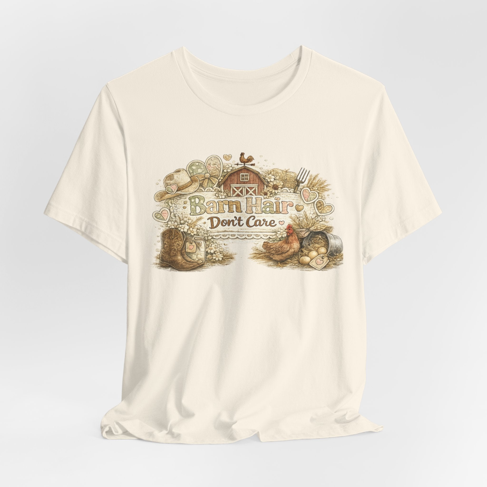 Barn Hair Don't Care — Funny Horse Girl & Country Women's Tee