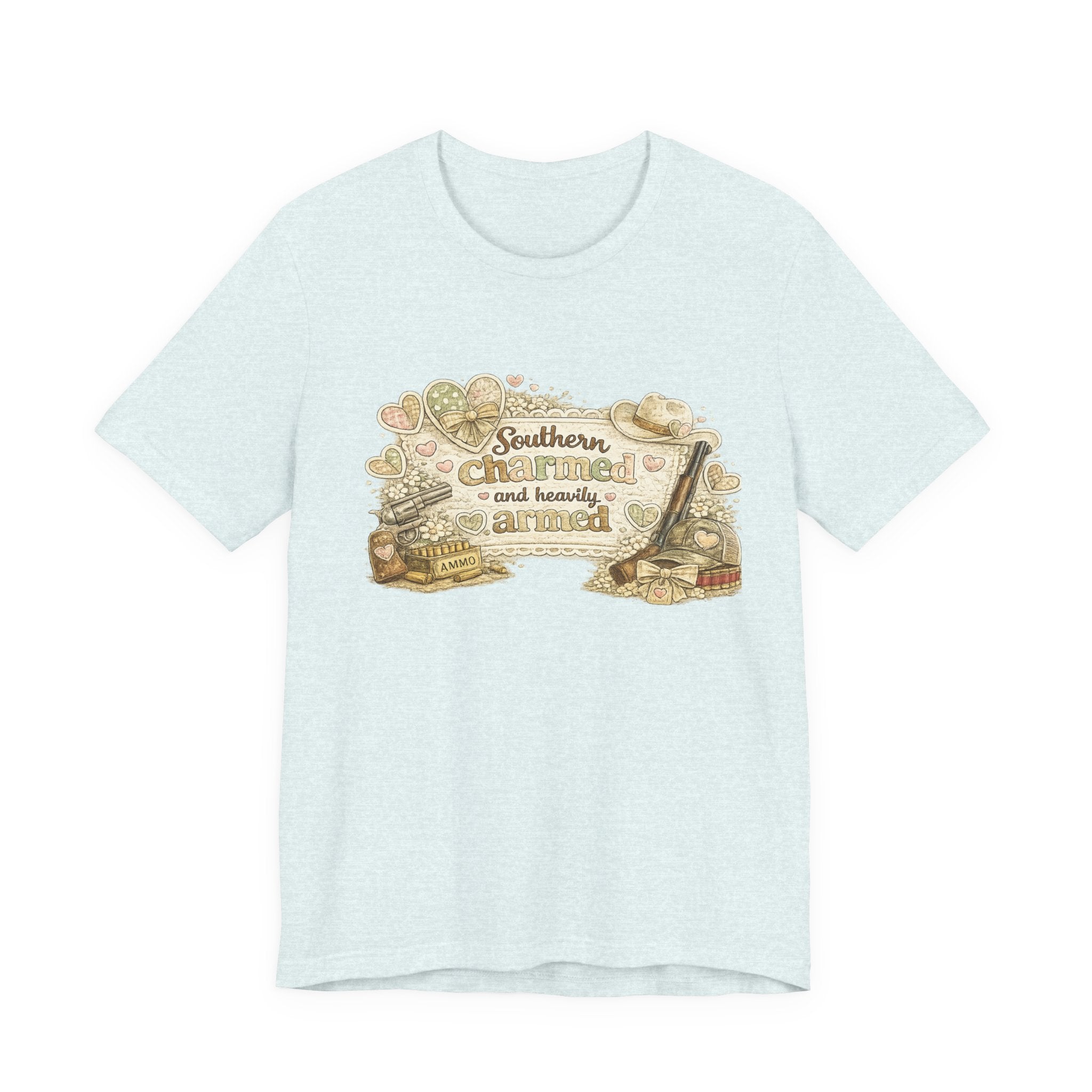 Southern Charmed and Heavily Armed — Funny Women's 2nd Amendment Tee