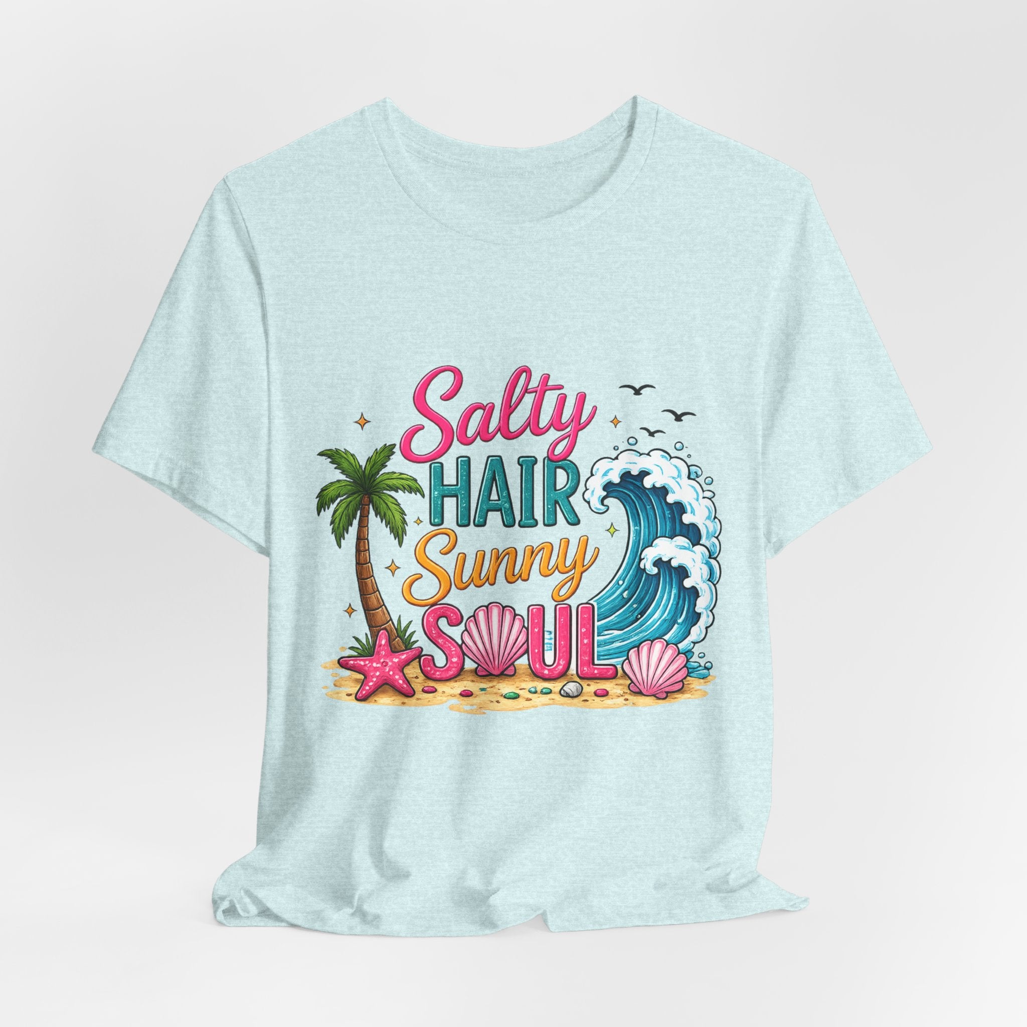 Salty Hair Sunny Soul — Women's Beach Graphic Tee