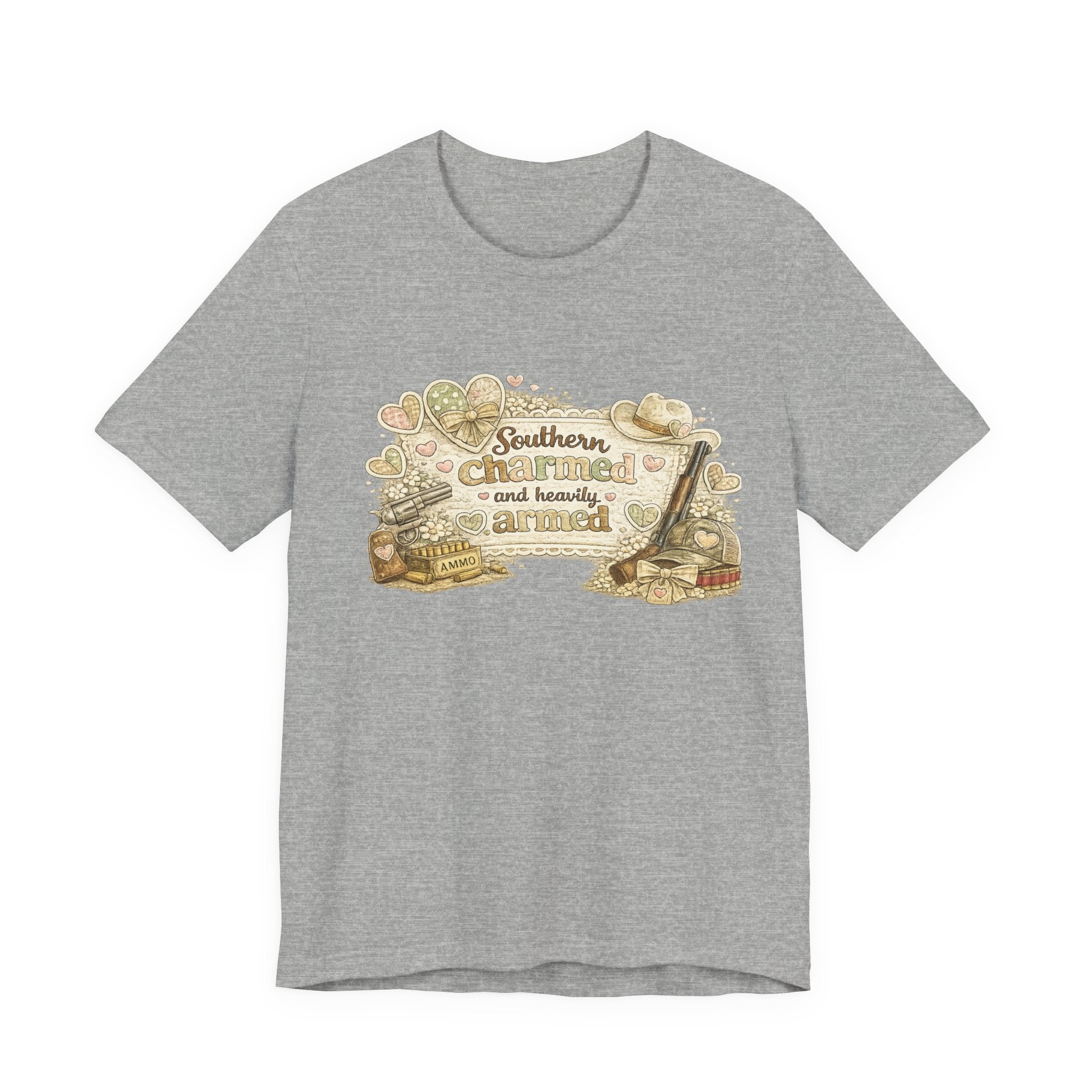 Southern Charmed and Heavily Armed — Funny Women's 2nd Amendment Tee