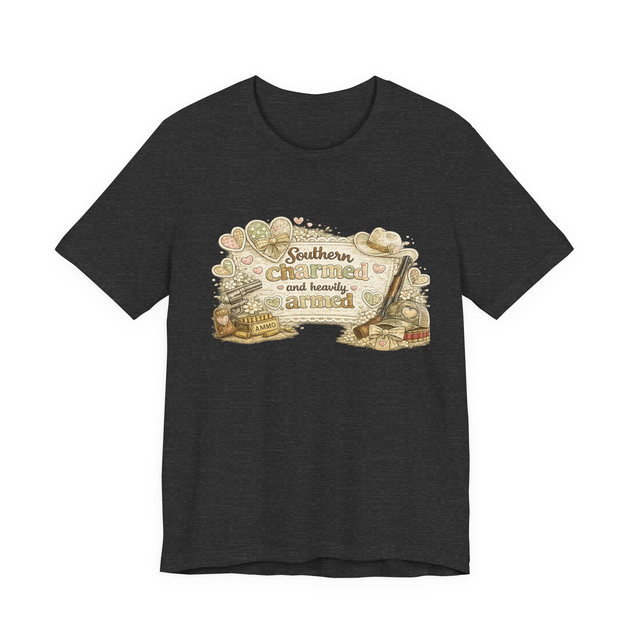 Southern Charmed and Heavily Armed — Funny Women's 2nd Amendment Tee