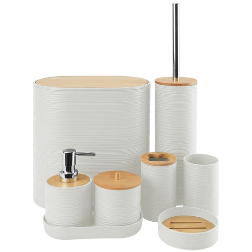 5 Colors Options -- Set Of 8Pcs Bathroom Accessories Set Bathroom