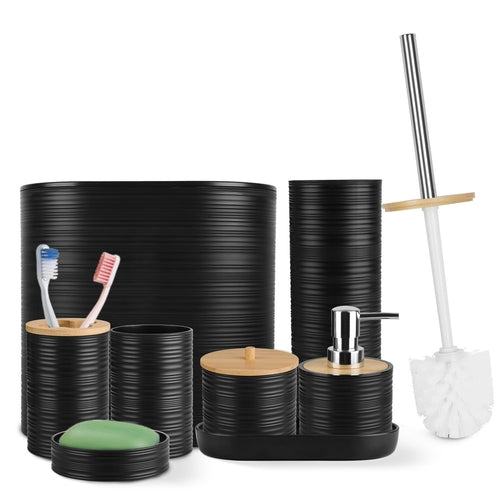 5 Colors Options -- Set Of 8Pcs Bathroom Accessories Set Bathroom